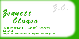 zsanett olvaso business card